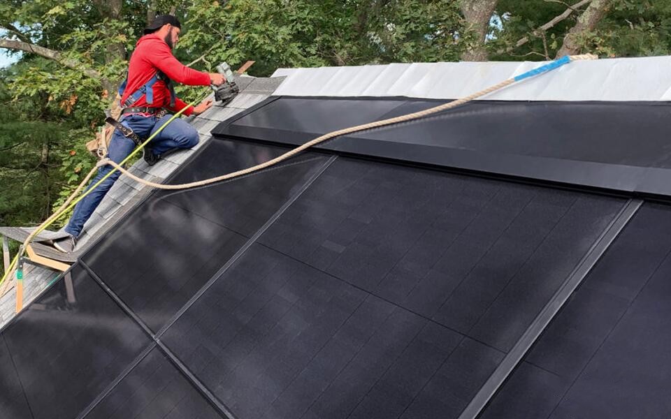 Solaria PV modules used in a GAF Energy project