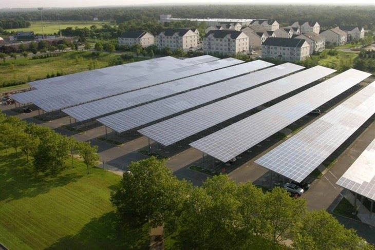 Aluminum Waterproof Commercial Solar Carports